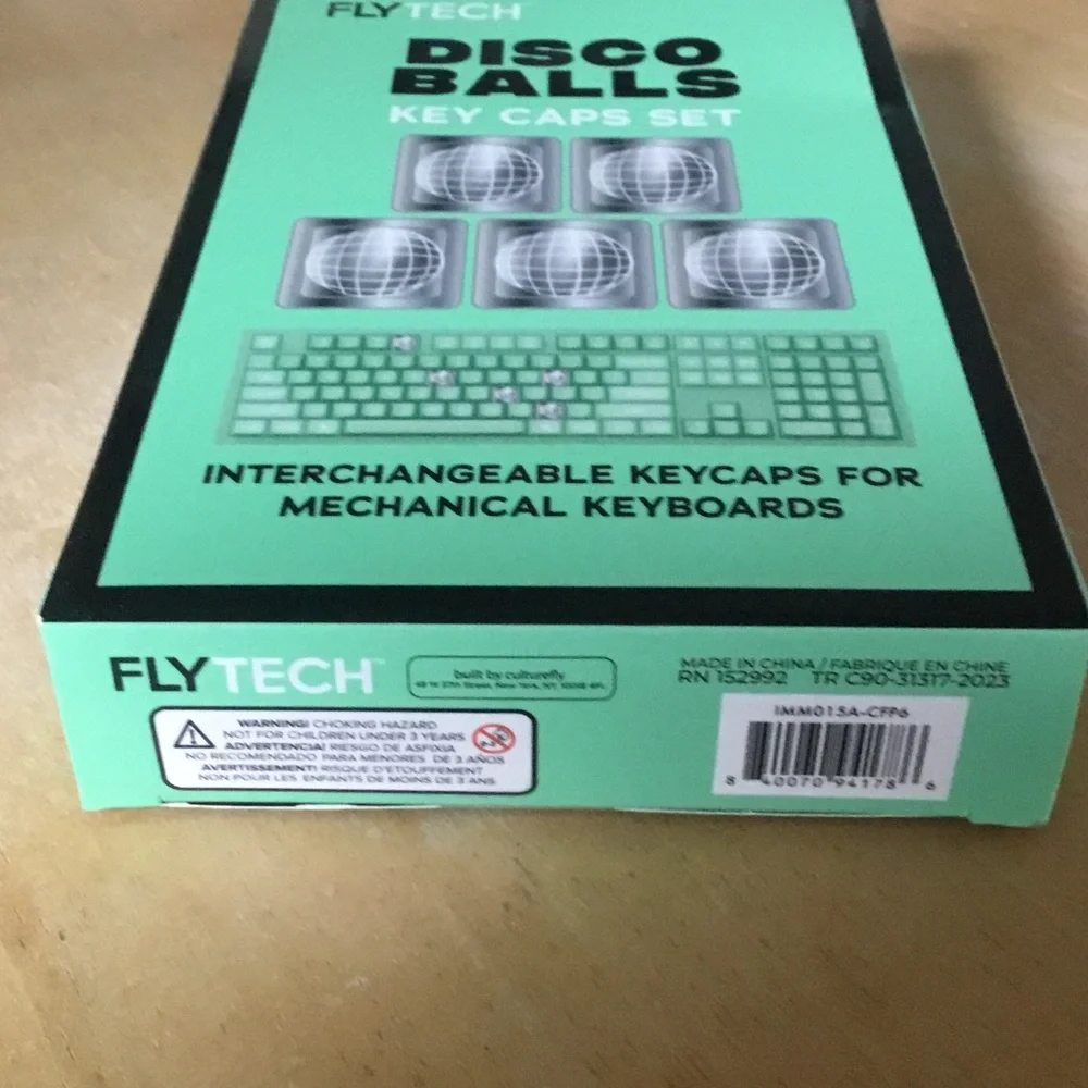Fly Tech Disco Balls Key Caps Set - sliver